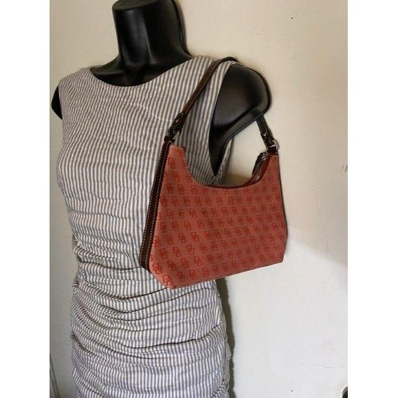 Dooney and Bourke mini purse red fabric hobo bag - Picture 7 of 12